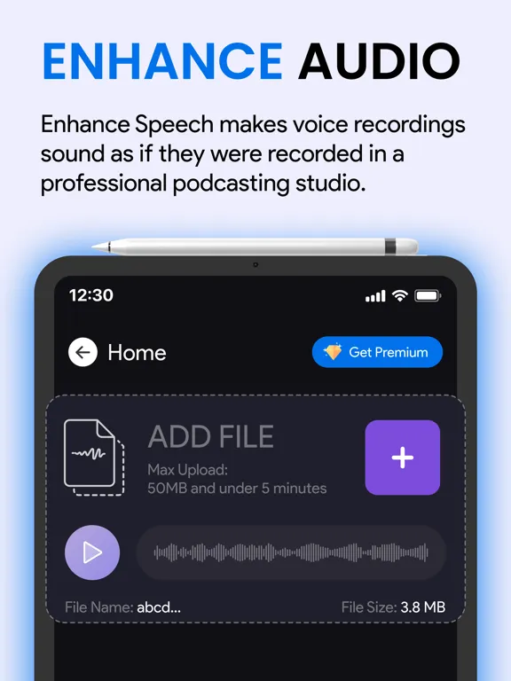 Tangkapan layar Audio Enhancer - AI iPad 